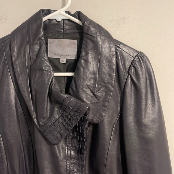 Classiques entier plum leather jacket beautiful size small - Picture 6 of 8